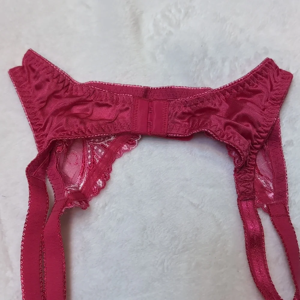 Frederick's of Hollywood Garter Belts lot of 5 Lingerie Petite Small Pink Brown